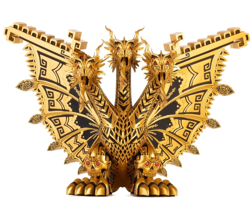 King Ghidorah  Vinyl Figure by Urban Aztec, Golden Dragon Variant
