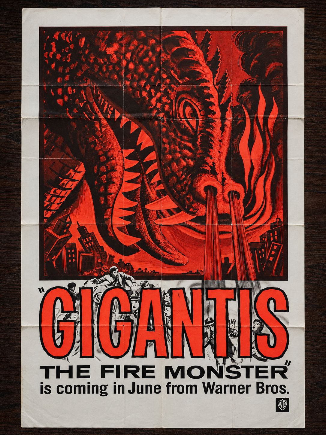 Gigantis the Fire Monster Original 1959 US Advance One-Sheet Poster