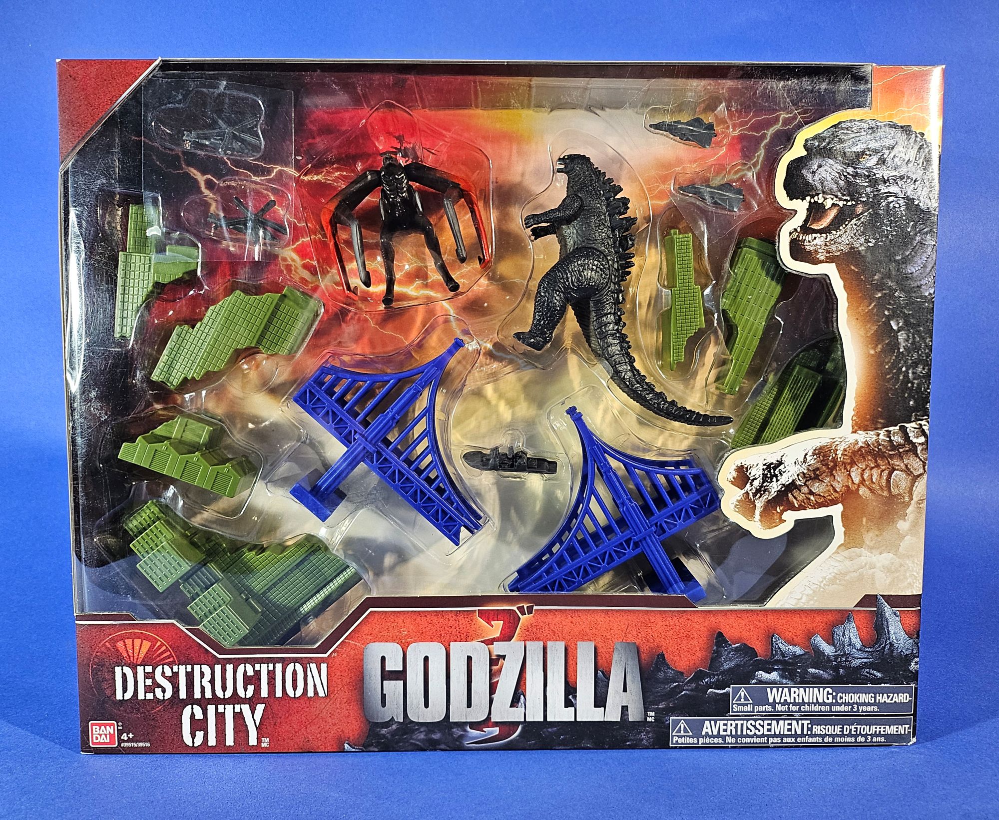 Godzilla w/MUTO Destruction City Set by Bandai MIB