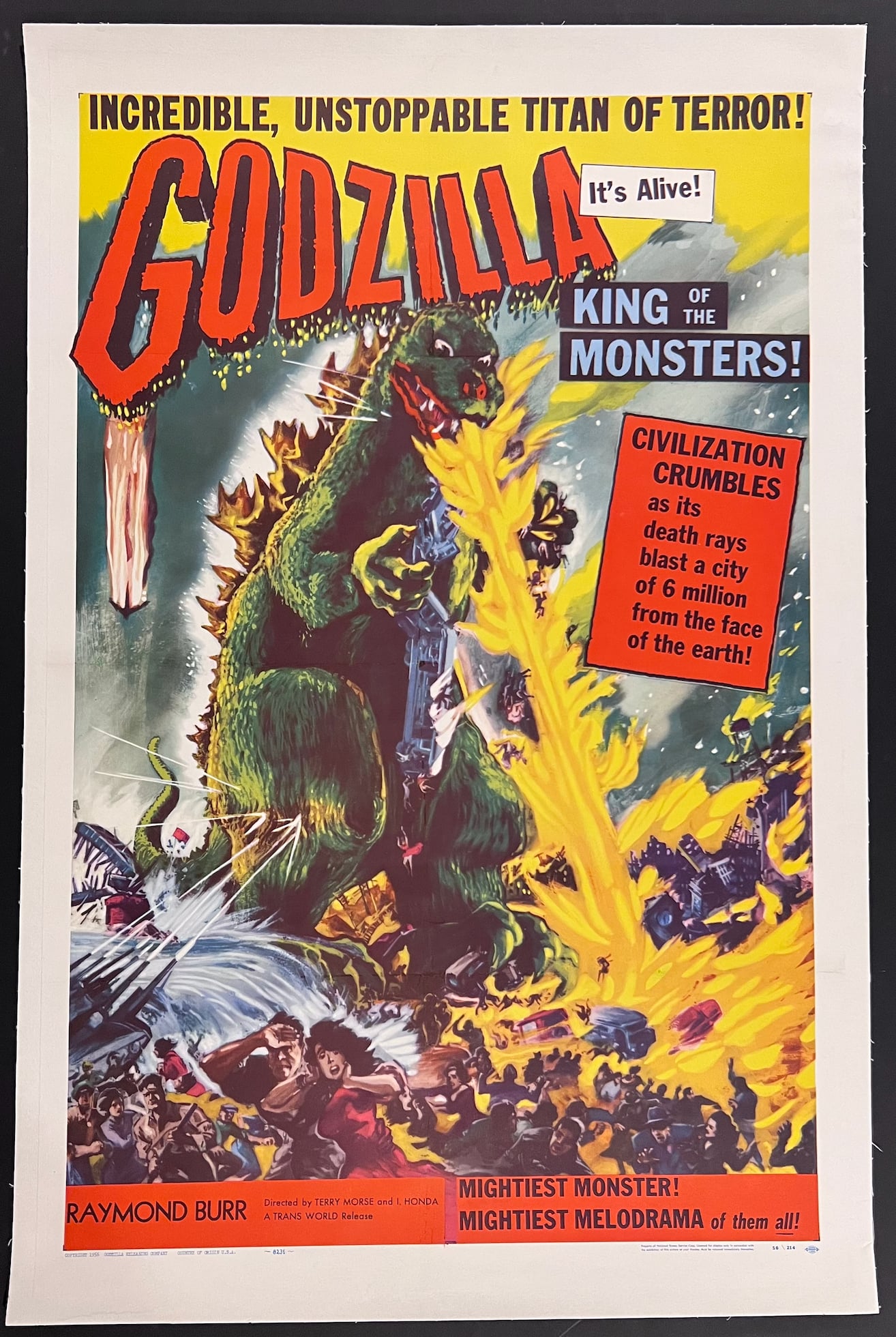 Godzilla King of the Monsters 1956 US 1-Sheet