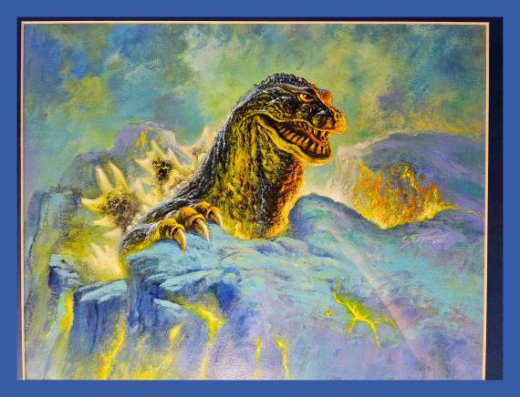 Bob Eggleton — “Godzilla 1962 Appearance” Original Oil Painting (2002)