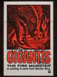 Gigantis the Fire Monster Original 1959 US Advance One-Sheet Poster